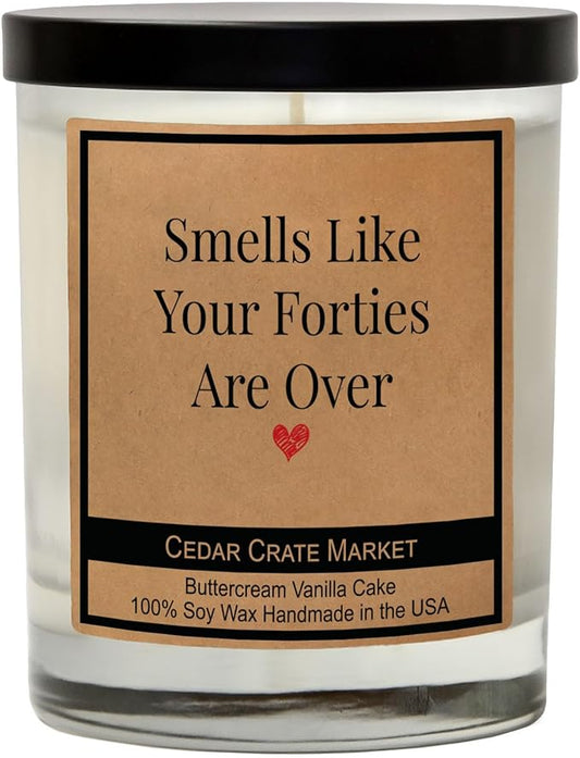 50th Birthday Gifts for Her - Best Ideas, Buttercream Vanilla Scented, 100% Soy Candle for Women, Friends, Wife, Sister, Mom, Grandma, Handmade Aromatherapy Candles Decoration