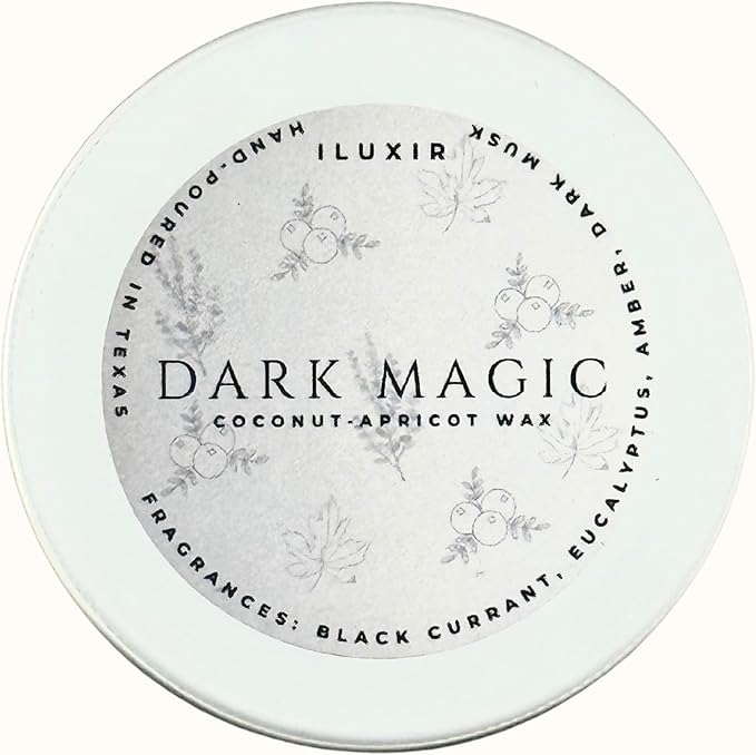 Eucalyptus, Amber & Dark Musk – Bold Cologne-Inspired Aroma with – Dark Magic Scented Candle Hand-Poured, Phthalate-Free Coconut-Apricot Wax for Home & Relaxation (2oz, Pack of 4)