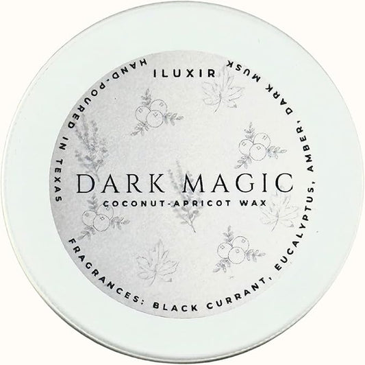 Eucalyptus, Amber & Dark Musk – Bold Cologne-Inspired Aroma with – Dark Magic Scented Candle Hand-Poured, Phthalate-Free Coconut-Apricot Wax for Home & Relaxation (2oz, Pack of 4)