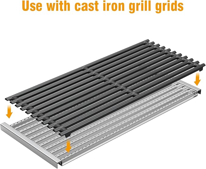 BBQ-PLUS Infrared Grill Emitter Plate for Charbroil Grill 463242515, 463367016, 463242516, 466242515, 466242615, 463243016, 463367516, 466242516, 466242616, 463346017, Stainless Steel, 3 Pack