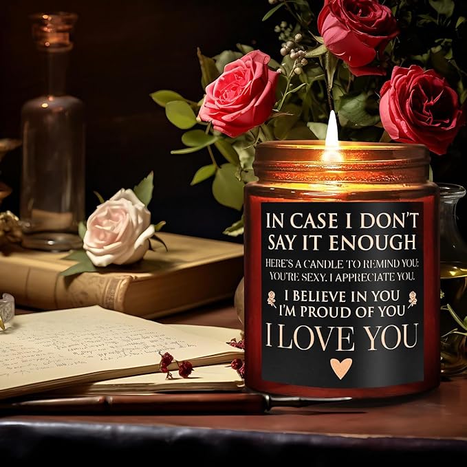 Anniversary Wedding Engagement Scented Soy Candles - Valentines Gifts for Her Him - Mothers Day I Love You Gift for Wife Women - Birthday, Romantic Gifts for Men Husband Girlfriend Boyfriend