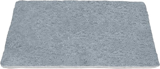 TTLOJ Rectangle Rug for Play Tent, Decorative Area Rug, Fluffy Soft Mat Pad for Kids' Playhouse, Nursery, Children's Room Decor, Dormitory Velvet 50.5" Lx38.5" W Gray