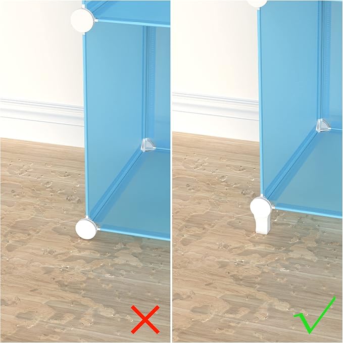 HOMIDEC Closet Organizers and Storage, 9 Cube Storage Organizer, Portable Closet Organizer Cubes Shelves for Clothes, Bedroom, Wardrobe, Kids Room, Bathroom, Blue