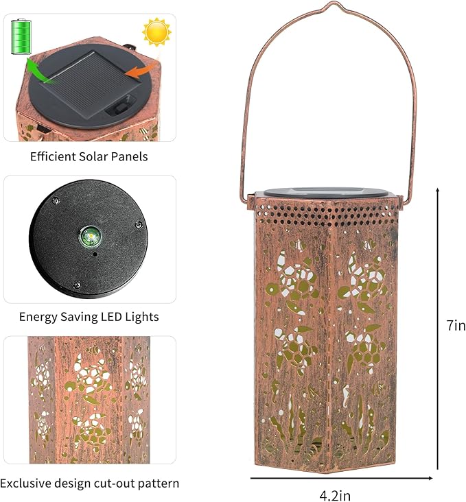 Styleonme Turtle Lover Solar Light, Mother's Day Lantern Gift for Mom Grandma Women Sister, Hanging Image Turtles Lanterns, Yard Corridor Garden Decor, Thanksgiving Day, Birthday Gifts