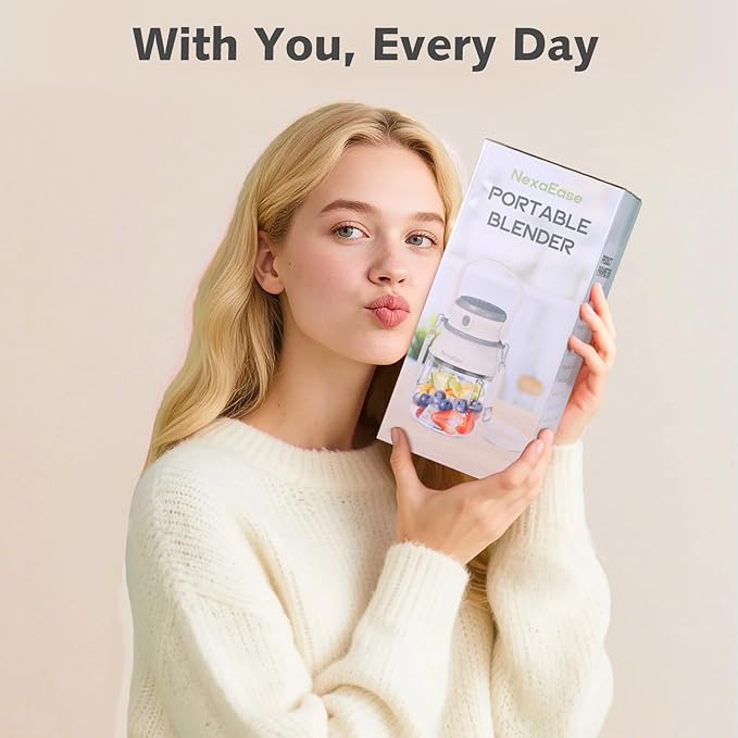 Portable Blender for Shakes and Smoothies- Personal Juicer 27 OZ Electric Protein Shaker Bottle with Insulated Sleeve, USB-C Rechargeable,Travel Lid- Small Blender Cup for Kitchen, Office, Gym,Trave