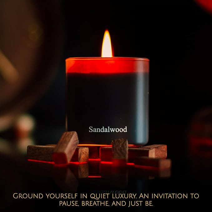 Luxury Scented Candle Gift Set 3-Pack | Champagne, Sandalwood & Amber | Clean Soy Wax | for Women & Men (3.52 oz Each) | 75 Hour Burn Time