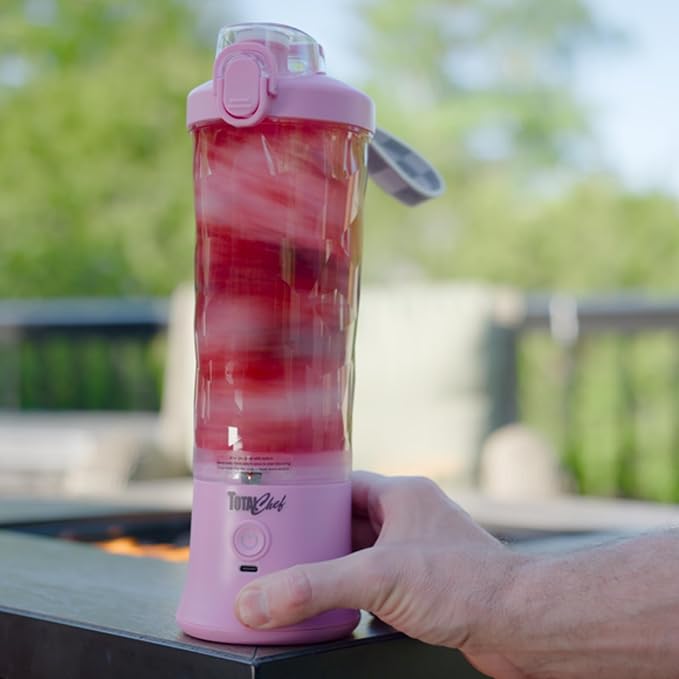 Total Chef Portable Blender - USB Rechargeable Personal Smoothie Mixer, Protein Shake Maker, Cordless Travel Mini Licuadora, Blend Frozen Fruit, Drink Milkshake On The Go,Ice Crusher 20 OZ, Lilac