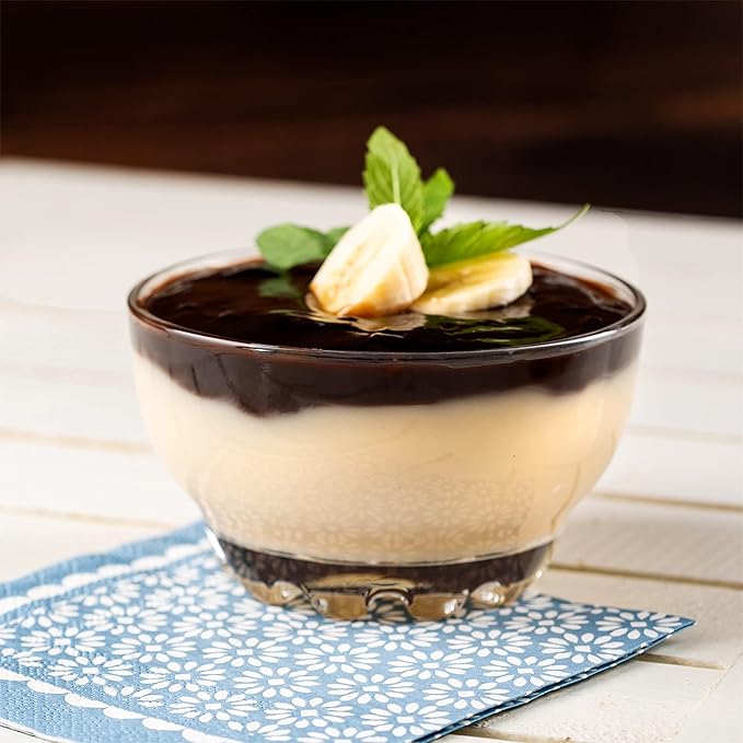 Volarium Glass Bowls Set for Kitchen Prep, Dessert, Snack, Fruit, or Nuts - 9.5 Ounce Capacity Dip Bowls, Set of 6, Premium Quality Clear