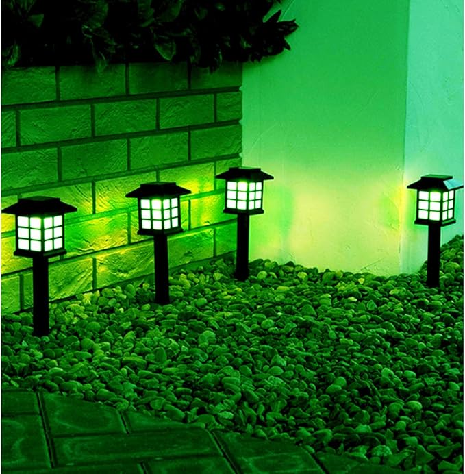 Solar Outdoor Garden Lawn Landscape Lights 6 Pack Waterproof, Outside LED Decorative Lights Landscape Lighting for Yard Patio Driveway Garden (Green)