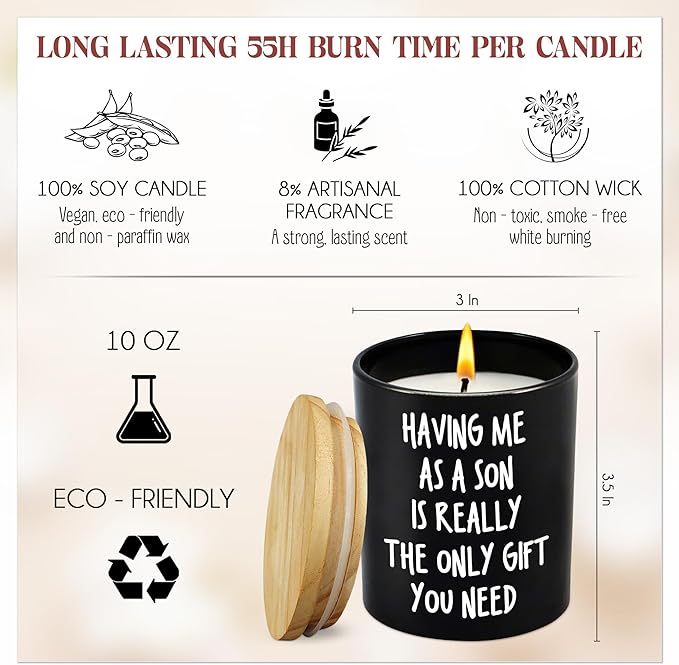Gifts for Mom Birthday - Long Lasting Vanilla Lavender Scented Candle 10 oz - Mothers Day Fathers Day Mom Birthday Gifts for Women Men, Mama Gift for Mother in Law, Dad Gift Ideas