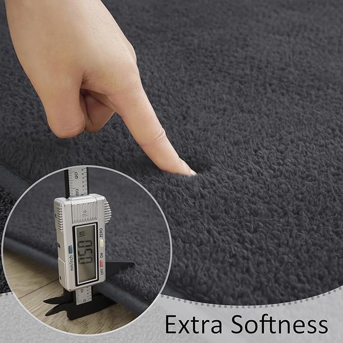 Soft Rugs for Living Room 5x7 Dark Grey, Minimalist Area Rug for Bedroom Nursery Dining Table Dorm, Throw Rugs for Men Boys Girls Kids Room Indoor Floor Carpets