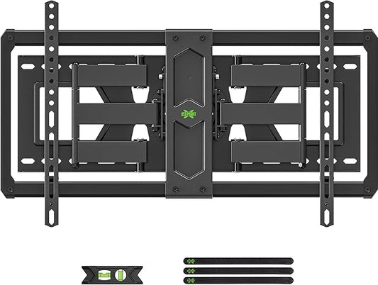 USX Mount Ultra Slim Full Motion TV Wall Mount for 37-90 inch Flat Screen/LED/4K, Wall Mount TV Bracket with Dual Swivel Articulating 6 Arms, Max VESA 600x400mm, Fits 8/16/24 Studs