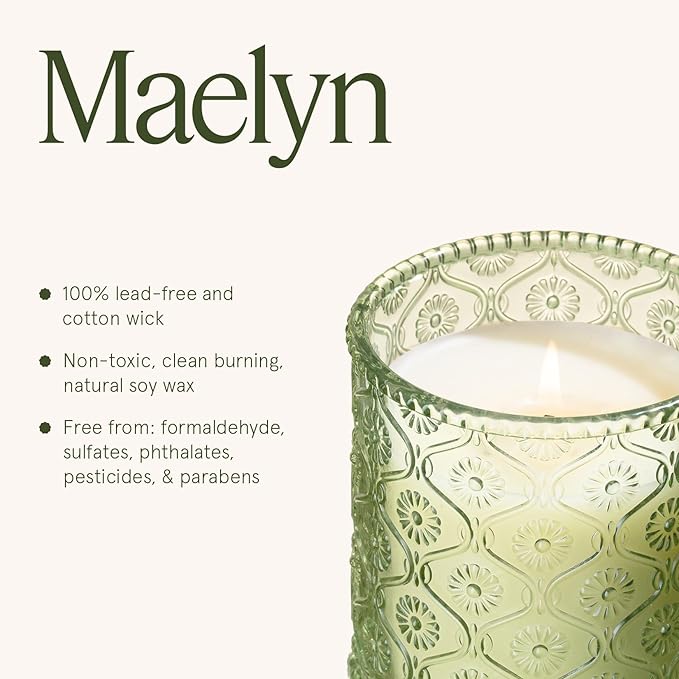 LA JOLIE MUSE Kyoto Vine & Moss Scented Candles, Vine Candles for Home Scented, Natural Soy Wax Candle, Candles Gifts for Women, 6 oz 40 Hours Burn