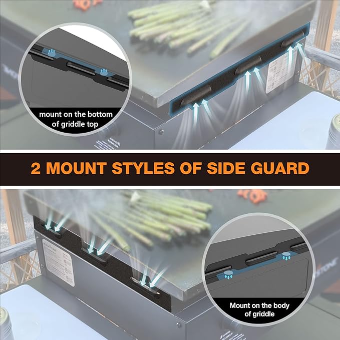 Wind Guards for Blackstone 28" Griddle, MeWeBlue Blackstone Accessories Fit for Grill, MeWeBlue 5016 Magnetic Stainless Steel Wind Screens Protect Flame Hold Heat, Compatible with Hood