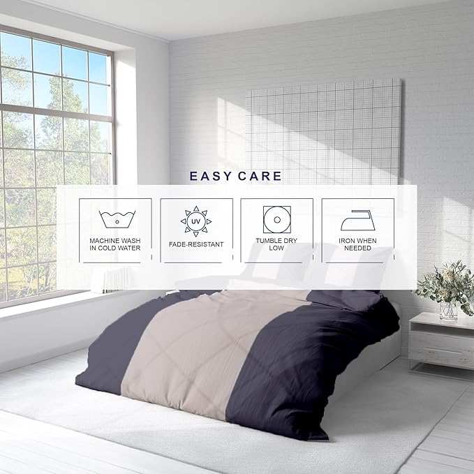 Kotton Culture 1 Pc California King Size Duvet Cover Only -100% Egyptian Cotton Sateen 600 Thread Count Ultra Soft Premium Durable Comforter Cover Zipper Closure & Corner Ties (Dashing Grey,104"x98")