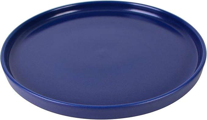 222 Fifth Kaden 12-Piece Blue Porcelain Dinnerware Set – Service for 4, Plate & Bowl Set, Contemporary Design, for Everyday Dining & Entertainment, Microwave & Dishwasher Safe
