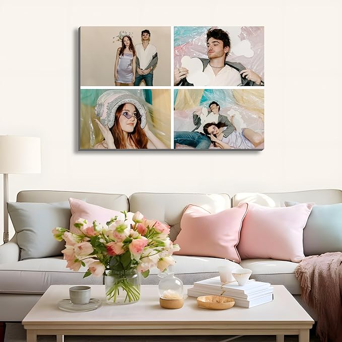 LANCHI95 Personalized Custom Canvas Prints - Photo On Canvas Picture Gifts Photo Prints Canvas Personalized Wall Art Ideal for Home Decor (S4)