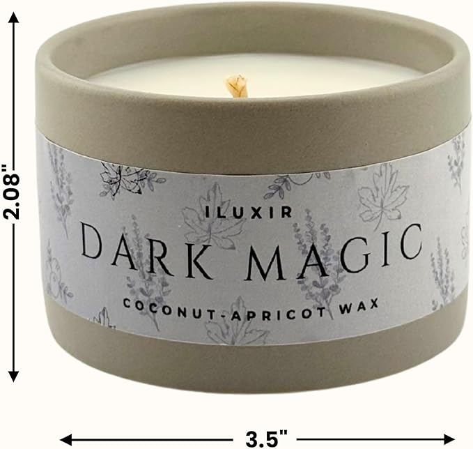 Eucalyptus, Amber & Dark Musk – Bold Cologne-Inspired Aroma - Dark Magic Scented Candle for Men – Hand-Poured in USA, Coconut-Apricot Wax, Phthalate-Free, Long-Lasting Burn (5 oz.)