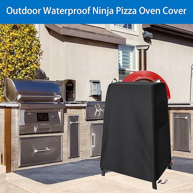 Ninja Woodfire Outdoor Grill Cover,with Pockets,Fit for Ninja Stand OG701/OG751/OG850/OG951, Grill Cover