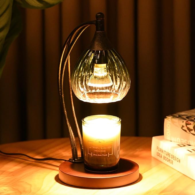 Candle Warmer Lamp with Timer and Dimmer - Electric Melter for Scented Jar Candles - Housewarming, New Home Decor, Valentine's Day Gifts for Her