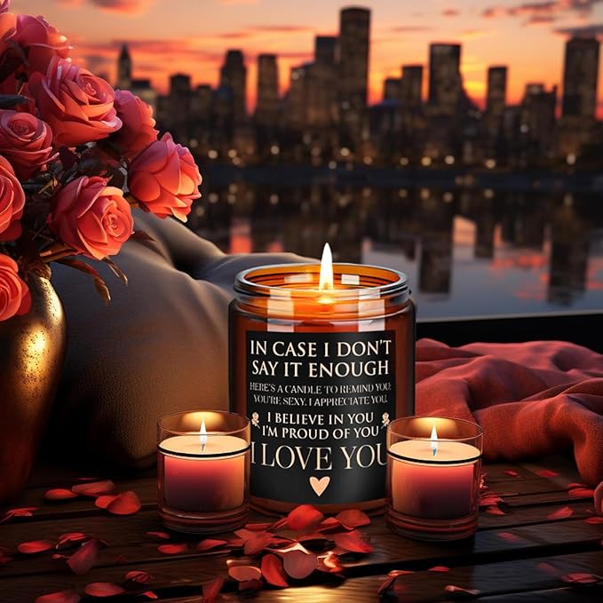 Anniversary Wedding Engagement Scented Soy Candles - Valentines Gifts for Her Him - Mothers Day I Love You Gift for Wife Women - Birthday, Romantic Gifts for Men Husband Girlfriend Boyfriend