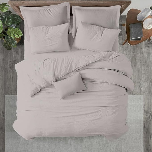 Kotton Culture 3 Pc California King Size Duvet Cover Set -100% Egyptian Cotton Sateen 600 Thread Count Ultra Soft Premium Durable Comforter Cover Zipper Closure & Corner Ties (Light Grey,104"x98")