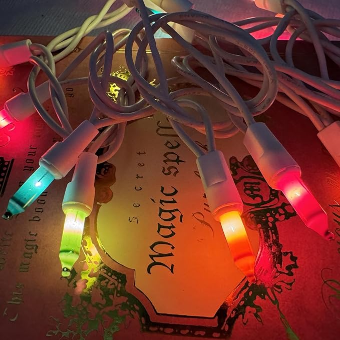 Christmas Lights 100 Count Pastel Decorative Mini String Lights with White Wire for Outdoor Indoor Easter Decorations,Christmas,Wedding,Valentines Day Decor,UL Certified (21feet)