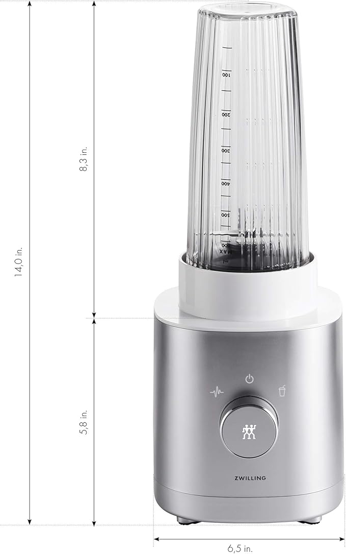 ZWILLING Enfinigy 20-oz. Personal Smoothie Blender with App, Innovative German Engineering, Household Appliance, Silver