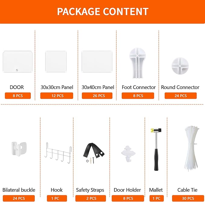 AWTATOS Shoe Rack, 8 Tier Shoe Storage Cabinet with Door, 32 Pair Shoe Organizer Shelves for Closet Hallway Bedroom Entryway, White