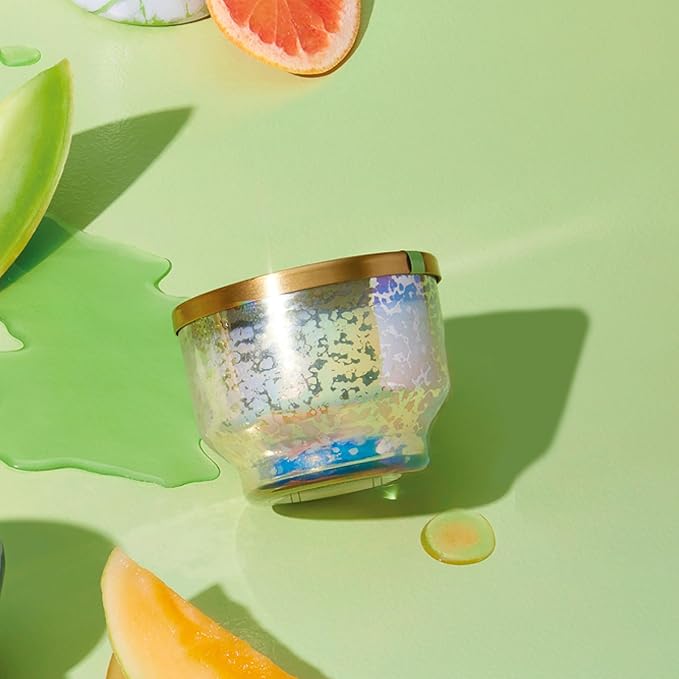 Capri Blue Honeydew Crush Scented Candles for Home - Mercury Iridescent Inverted Jar Candles - Housewarming Gifts for Women & Men - Long Burning Soy Wax Blend - Honeydew Crush (10 oz)