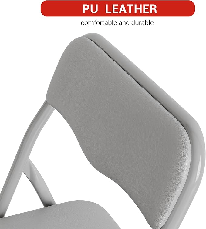 GarveeHome Boys and Girls Folding Table and Chair Set of 3, Featuring a Portable Table and Chairs with Soft Pu Cushions. No Assembly is Required, Perfect for Eating, Reading and Playing, Grey.