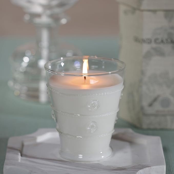 Zodax Grand Casablanca Glass Jar Scented Candle Trio for Home Decor - Ideal for Kitchen and Bathroom - Makes a Great Gift for Women and Men - White Hibiscus - 8.3 Oz.