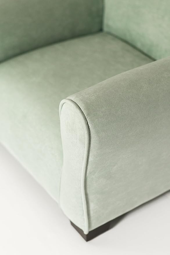 Kid Rocking Chair for Toddlers, Child Chair for Little Kids, Upholstered Toddler Armchair for Children, Comfy and Cute Little Kid Chairs (Legs, Seafoam Green)