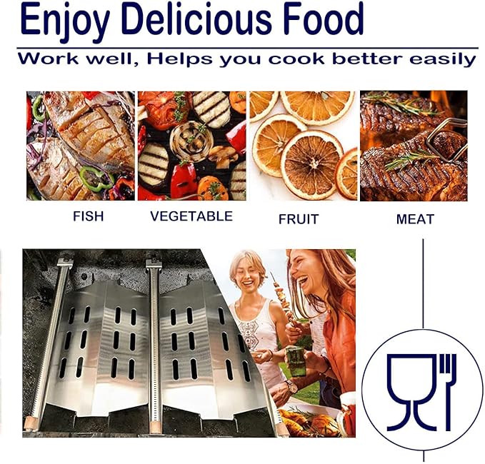 Grill Burner Tube 19.5 Inch Replacement for Weber Genesis 300 Series, Genesis E310 E320 E330 S310 S320 S330 Gas Grills, 62752 LP 3 Burners Tube Set Fits Up Front Control