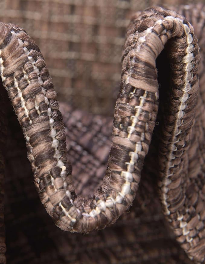 Unique Loom Outdoor Border Collection Area Rug - Soft Border (10' x 14' 1" Rectangle Brown/Ivory)