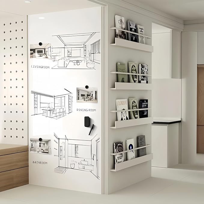 Magnetic Dry Erase Whiteboard 18"x12"- Self-Adhesive Flexible Wall Board Kit with 11 Markers, 6 Magnets, Magnetic Eraser & Holder - Ultra Smooth Writing,Effortless Clean for Office, Home, School