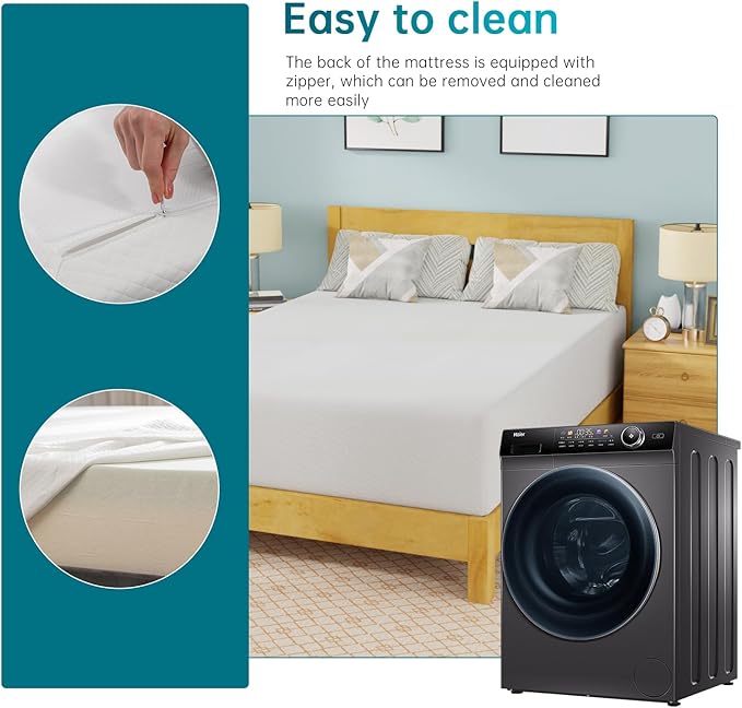 FDW 14 inch Gel Memory Foam Mattress Medium Firm Mattresses for Cool Sleep Relieving No Fiberglass CertiPUR-US Certified Mattress in a Box,Queen