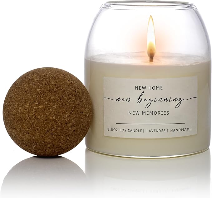 House Warming Gifts New Home,Housewarming Gifts, New Home Gift Ideas for Women Men Neighbor | Soy Wax, Long-Lasting 60-Hours, Lavender