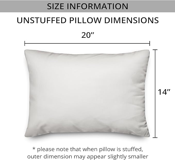 Palm Pattern Indoor/Outdoor Pillow | Decorative Pillows for Living Room Couch Bed Sofa Patio, Fluffy Soft Cushion | Water Resistant Blue, 14x20