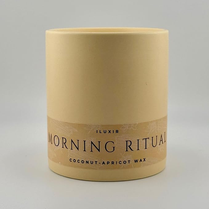 Morning Ritual Scented Candle – Palo Santo, Sandalwood & Earthy Moss – Luxury Soy Candle for Meditation, Relaxation & Yoga – Vegan, Phthalate-Free, Made in USA – 13 oz with Luxury Gift Box