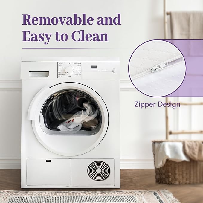 SINWEEK 2 Inch Gel Memory Foam Mattress Topper Full XL Size, Ventilated High Density Pad for Back Pain, Bed Topper with Removable Soft Cover, CertiPUR-US Certified