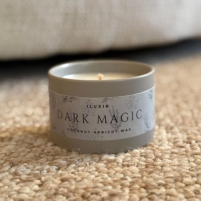Eucalyptus, Amber & Dark Musk – Bold Cologne-Inspired Aroma - Dark Magic Scented Candle for Men – Hand-Poured in USA, Coconut-Apricot Wax, Phthalate-Free, Long-Lasting Burn (5 oz.)