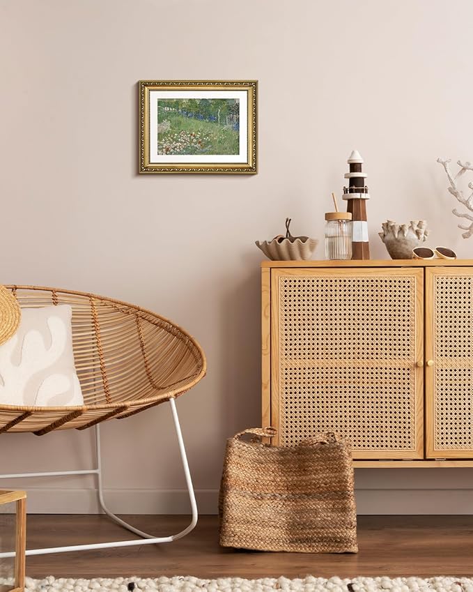 VIYYIEA Gold Framed Wall Art Canvas Print Home Decor Flower Wall Decor Van Gogh Wall Art Vintage Botanical Garden Prints House Decor Floral Paintings Wall Pictures for Living Room Bedroom 11x14in