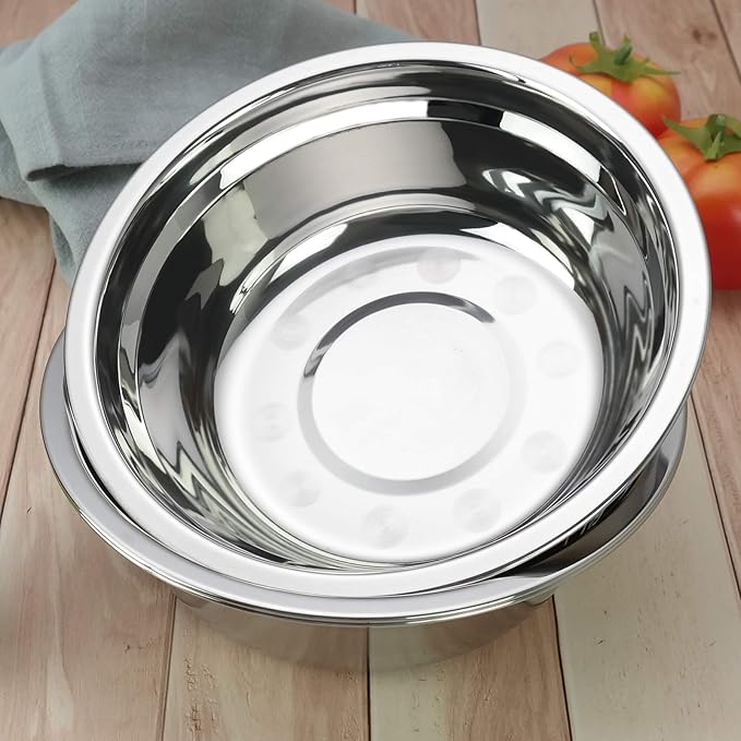 6 Packd Salad Mixing Bowls, Stainless Steel Serving Bowl for Cooking Baking