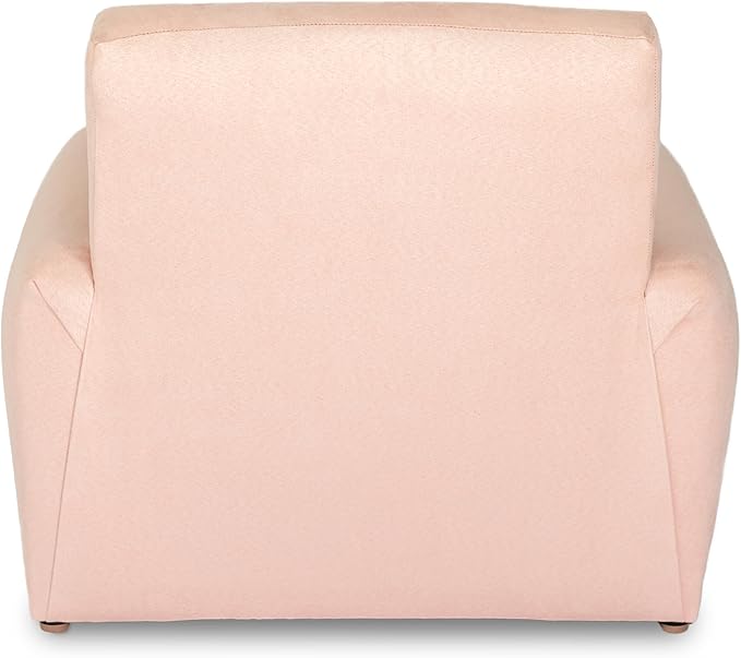 Toddler Personalized Armchair, Kids Upholstered Rocking Chair with Personalization, Toddler Chair with Personalized Name, Comfy Child Armchair, (Blush Suede, Rockers)