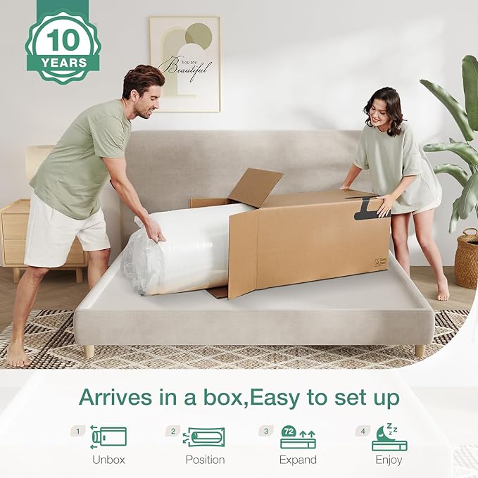 Novilla Queen Mattress, 12 Inch Queen Memory Foam Mattress for Pressure Relief & Comfort Sleep, Removable Washable Cover,CertiPUR-US Certified, Plush