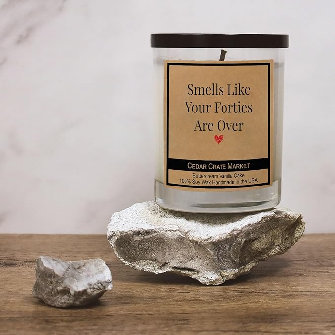50th Birthday Gifts for Her - Best Ideas, Buttercream Vanilla Scented, 100% Soy Candle for Women, Friends, Wife, Sister, Mom, Grandma, Handmade Aromatherapy Candles Decoration