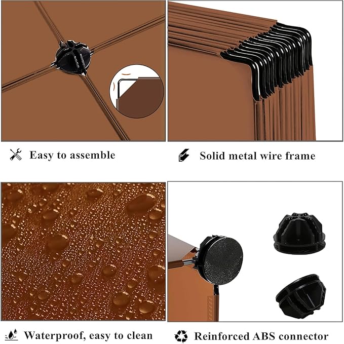 AWTATOS Closet Organizer 6 Cube Storage Shelves Portable Closet Clothes Organizers and Storage Stackable Cubby Shelving for Closet Bedroom Living Room Office Cocoa Brown