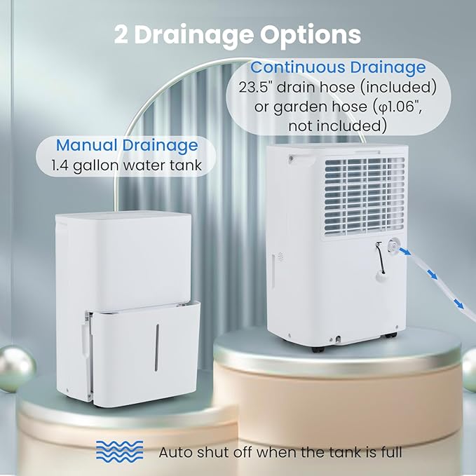 ARLIME 94.5 Pints Dehumidifier for Home, 6000 Sq.Ft Energy Star Dehumidifier w/24H Timer, LED Display, Child Lock, Drain Hose& Auto Defrost for Bedroom Basement Garage Office (94.5 Pints)