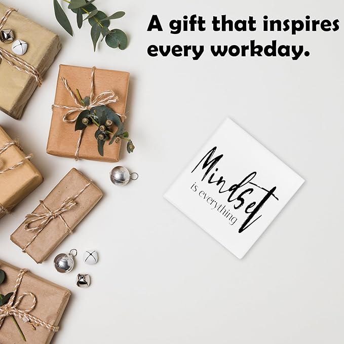 Mindset Is Everything Framed Canvas Print Poster - 11.8’’ Inspirational Quotes Minimalist Canvas Artwork Prints Favors For Friend Family Coworker - Aesthetic Wall Art Decor For Home Bedroom Office-A06